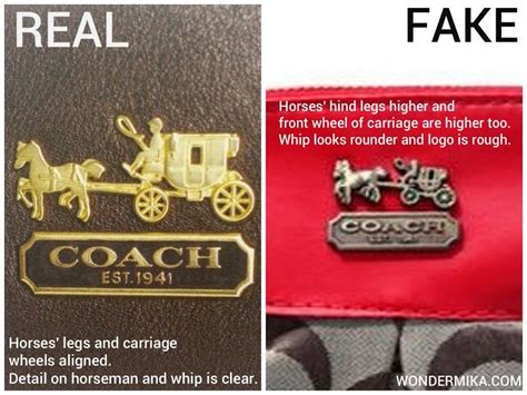 what does a fake coach bag look like
